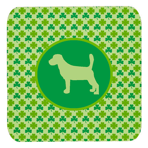 Beagle Lucky Shamrock Foam Coasters- Set Of 4