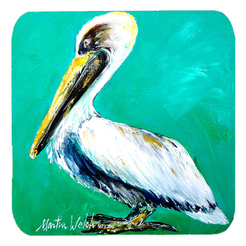 Bird - Pelican Lightin Up Foam Coasters- Set Of 4