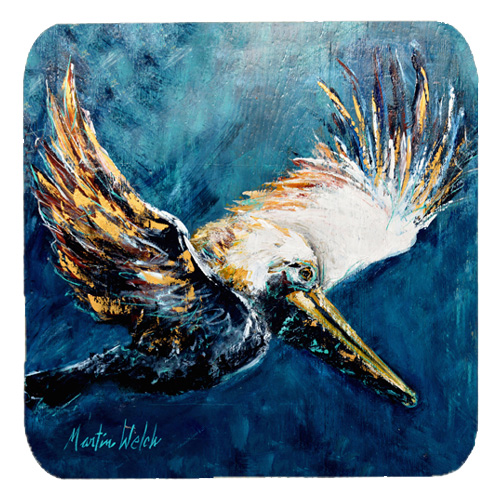 Bird - Pelican Go For It Foam Coasters, Set Of 4
