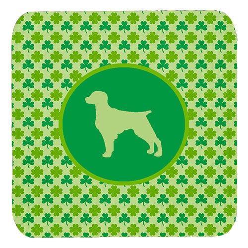Boykin Spaniel Lucky Shamrock Foam Coasters, Set Of 4
