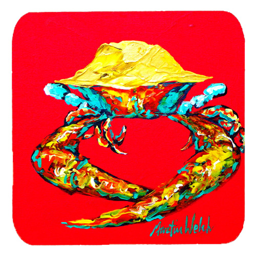 MW1040FC Crab Long Claw Foam Coasters- Set Of 4