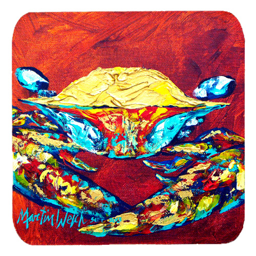 MW1081FC Crab Wrinkles Foam Coasters- Set Of 4