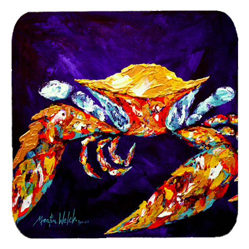Crab The Right Stuff Foam Coasters, Set Of 4