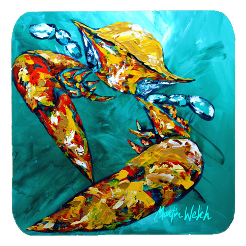 MW1139FC Crab Beam Of Light Foam Coasters- Set Of 4