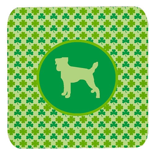 Jack Russell Terrier Lucky Shamrock Foam Coasters, Set Of 4