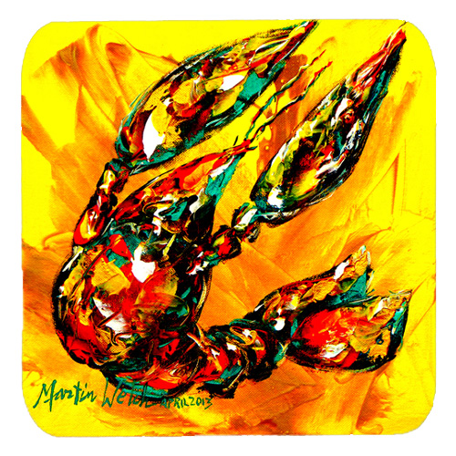 Crawfish Crawfish On The Move Foam Coasters, Set Of 4