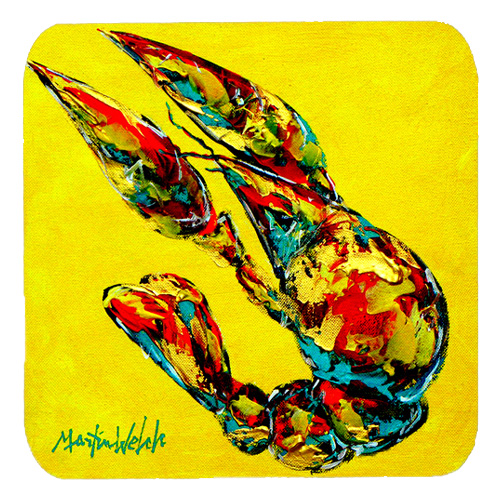MW1035FC Crawfish Lemon Juice Foam Coasters- Set Of 4