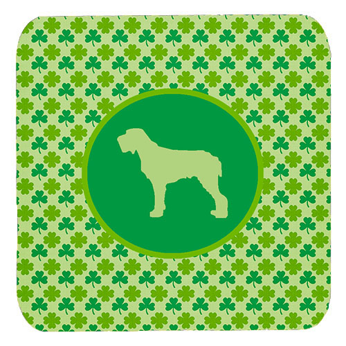 Italiano Spinone Lucky Shamrock Foam Coasters, Set Of 4