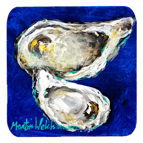 MW1002FC Oyster Ate Dat Foam Coasters- Set Of 4