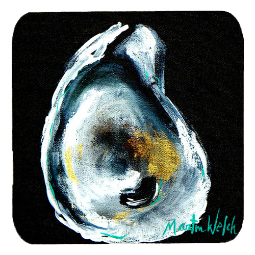 Oyster Goldie Foam Coasters, Set Of 4