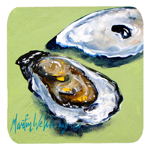 MW1071FC Oyster Two Shells Foam Coasters- Set Of 4