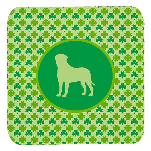 Bullmastiff Lucky Shamrock Foam Coasters, Set Of 4