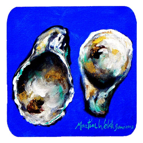 MW1074FC Oyster Up And Down Foam Coasters- Set Of 4