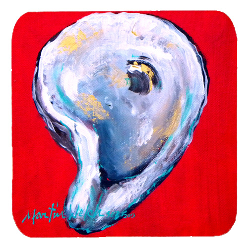 MW1078FC Oyster Wiggle My Shell Foam Coasters- Set Of 4