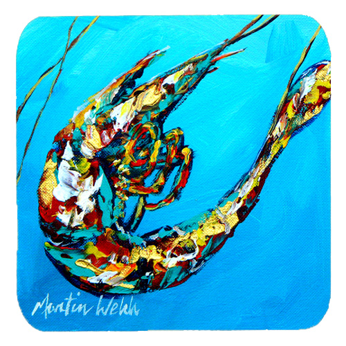 Shrimp Baby Shrimp Foam Coasters, Set Of 4