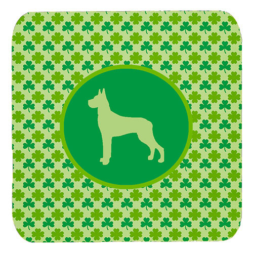 Great Dane Lucky Shamrock Foam Coasters, Set Of 4