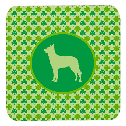 Beauceron Lucky Shamrock Foam Coasters, Set Of 4