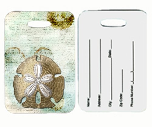 Sand Dollar Luggage Tags- Pair Of 2