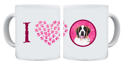 Picture of Carolines Treasures SC9129PK-CM15 Saint Bernard Microwavable Ceramic Coffee Mug- 15 oz.