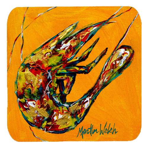 MW1051FC Shrimp Remy Foam Coasters- Set Of 4