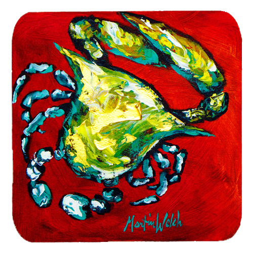 Shrimp Right Direction Foam Coasters, Set Of 4