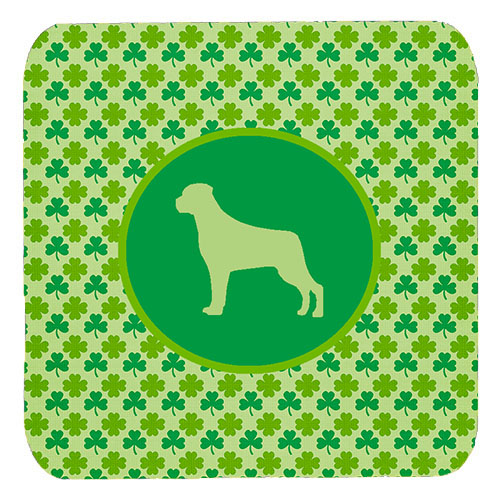 Rottweiler Lucky Shamrock Foam Coasters, Set Of 4