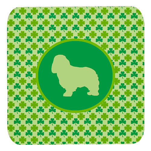 Cavalier Spaniel Lucky Shamrock Foam Coasters, Set Of 4