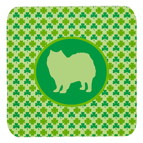 American Eskimo Lucky Shamrock Foam Coasters, Set Of 4