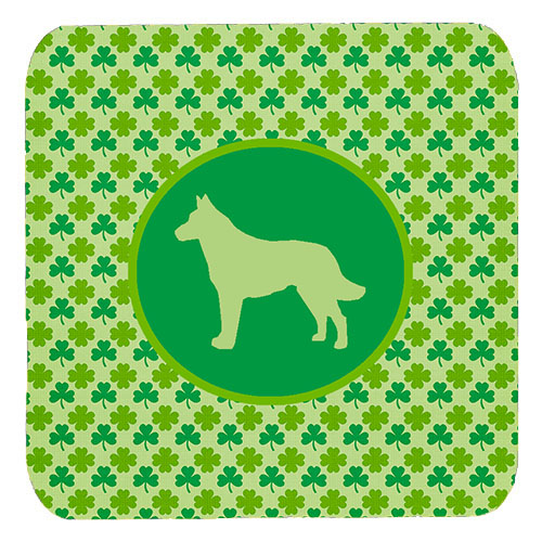 Malinois Lucky Shamrock Foam Coasters, Set Of 4