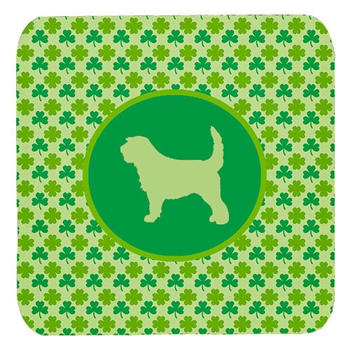 Otterhound Lucky Shamrock Foam Coasters, Set Of 4