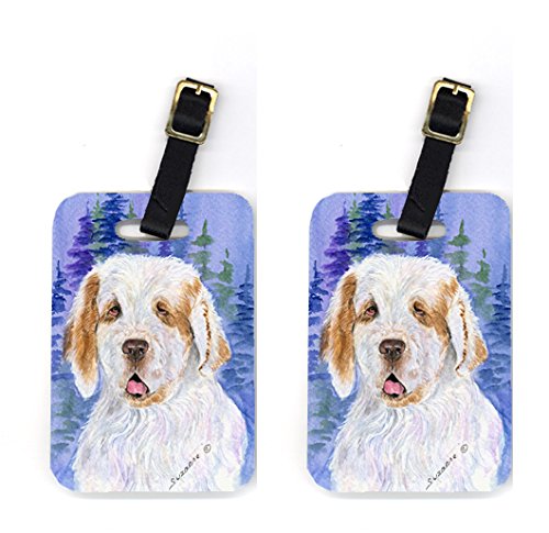 Clumber Spaniel Luggage Tags- Pair Of 2