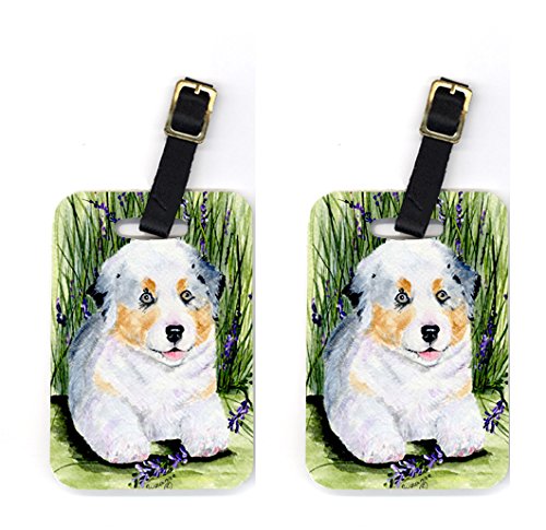 Australian Shepherd Luggage Tags- Pair Of 2
