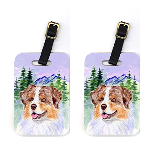 Australian Shepherd Luggage Tags, Pair Of 2