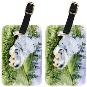 Australian Shepherd Luggage Tags- Pair Of 2
