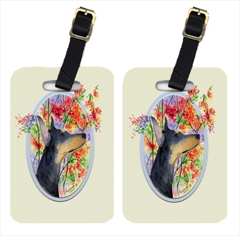 SS8044BT Doberman Luggage Tags- Pair Of 2