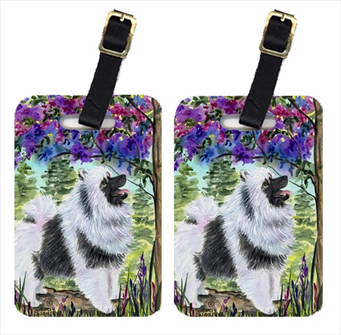 Keeshond Luggage Tags- Pair Of 2