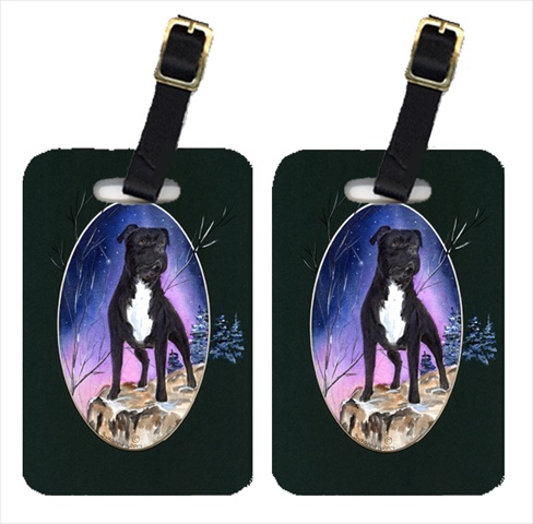 Staffie Luggage Tags- Pair Of 2