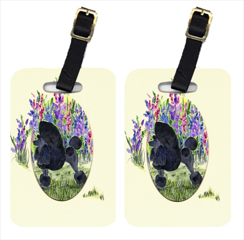 Poodle Luggage Tags- Pair Of 2