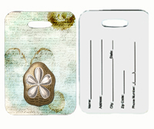 Sand Dollar Luggage Tags- Pair Of 2
