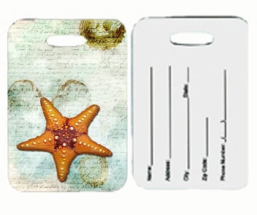 Starfish Luggage Tags- Pair Of 2