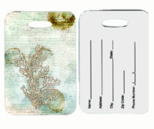 Coral Luggage Tags- Pair Of 2