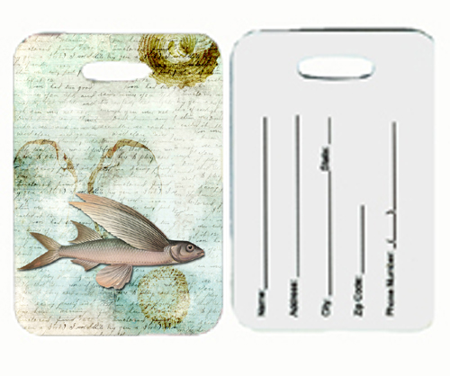 Fish Luggage Tags- Pair Of 2
