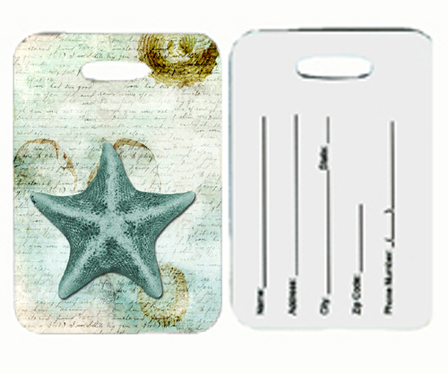 Starfish Luggage Tags- Pair Of 2