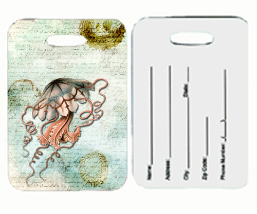 SB3044BT Jellyfish Luggage Tags- Pair Of 2