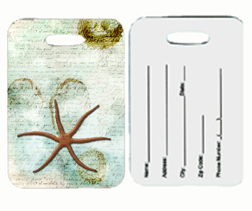 Starfish Luggage Tags- Pair Of 2