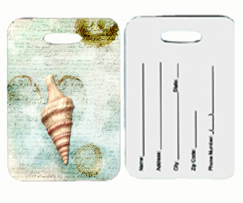 Shells Luggage Tags- Pair Of 2