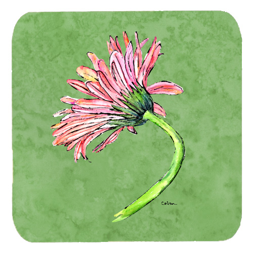 Gerber Daisy Pink Foam Coasters, Set Of 4