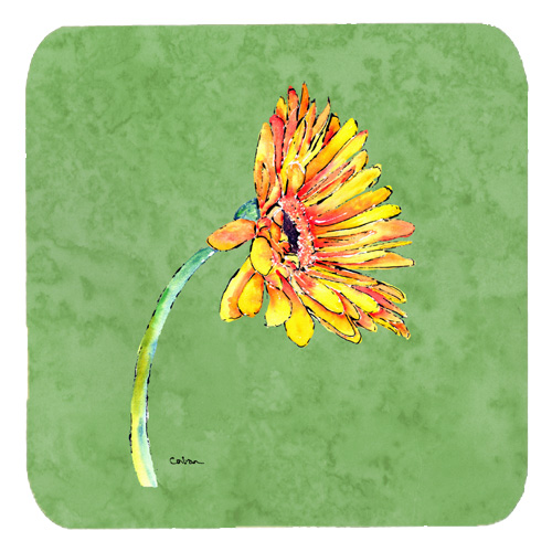 Gerber Daisy Orange Foam Coasters, Set Of 4