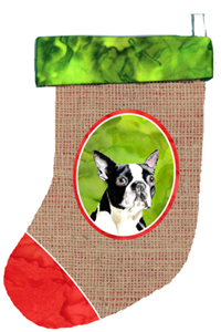 Boston Terrier Christmas Stocking