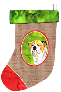 Bulldog English Christmas Stocking
